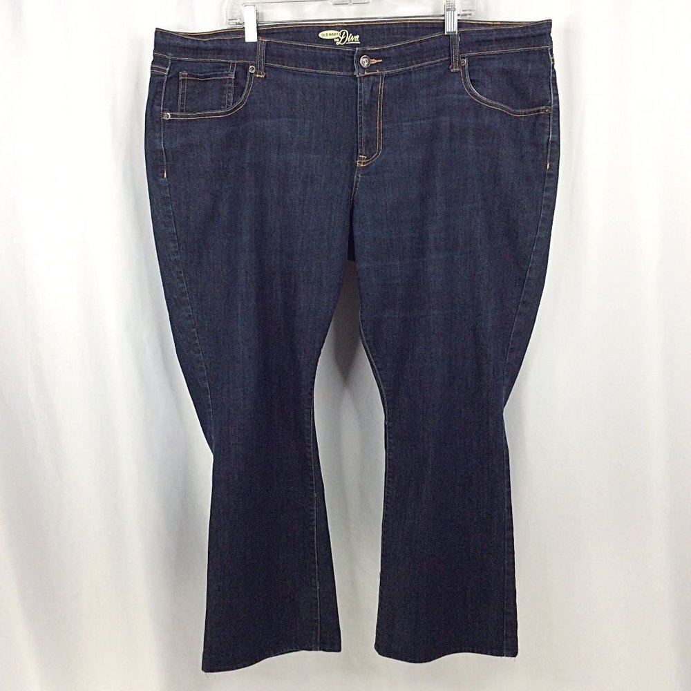 Old Navy The Diva Bootcut Jeans Womens Size 20 Dark Wash Denim HEMMED 27 Inseam‎